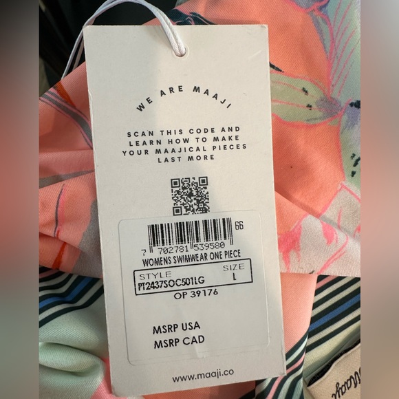 NWT‼️Maaji Long Sleeve One Piece Surf Swimsuit - Reversible - Picture 3 of 3